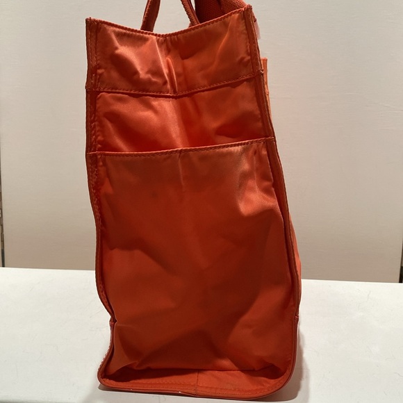 TORY BURCH Orange Nylon/ Patent Leather Tote - Picture 9 of 14